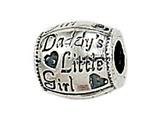 Zable™ Sterling Silver Daddy`s Little Girl Pandora Compatible Bead / Charm