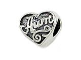 Zable™ Sterling Silver Aunt Heart Shape Pandora Compatible Bead / Charm