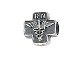 Zable™ Sterling Silver Cross with Caduceus and RN Pandora Compatible Bead / Charm