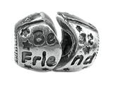 Zable™ Sterling Silver Best Friend", Break Apar Bead / Charm