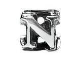 Zable™ Sterling Silver Open Initial "N" Bead / Charm