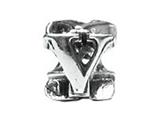 Zable™ Sterling Silver Open Initial "V" Bead / Charm
