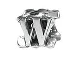 Zable™ Sterling Silver Open Initial "W" Bead / Charm