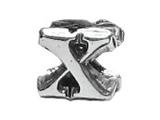 Zable™ Sterling Silver Open Initial "X" Bead / Charm