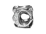 Zable™ Sterling Silver Cz Initial "C" Bead / Charm