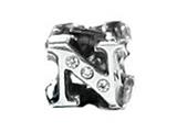 Zable™ Sterling Silver Cz Initial "N" Bead / Charm