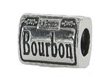 Zable™ Sterling Silver Bourbon Street Sign Bead / Charm