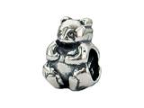 Zable™ Sterling Silver Panda, Two-Sided Bead / Charm