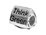 Zable™ Sterling Silver Think Green Bead / Charm