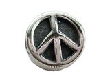 Zable™ Sterling Silver Large Peace Sign Bead / Charm