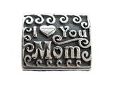 Zable™ Sterling Silver I Love U Mom Bead / Charm