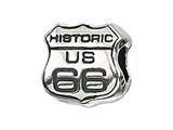 Zable™ Sterling Silver Route 66 Sign Bead / Charm