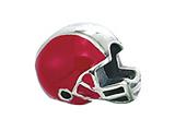 Zable™ Sterling Silver Red Football Helmet Pandora Compatible Bead / Charm