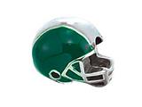 Zable™ Sterling Silver Green Football Helmet Bead / Charm
