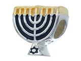 Zable™ Sterling Silver Menorah Bead / Charm
