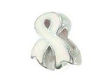 Zable™ Sterling Silver Awareness Ribbon White Pandora Compatible Bead / Charm