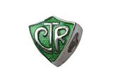 Zable™ Sterling Silver Enamelled CTR Shield Pandora Compatible Bead / Charm