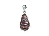 Zable™ Purple Drop with silver Accents with clip Bead / Charm