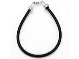 Zable™ Sterling Silver 3mm Rubber Bracelet 8 inches for use with Beads