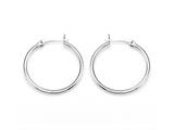 Zable™ Sterling Silver Hoop Earrings 2x25mm for use with Bead / Charm