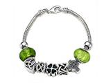 Zable™ Sterling Silver Celtic Theme Bracelet with 7 Beads