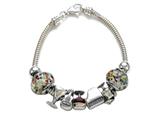 Zable™ Sterling Silver Happy Hour Theme Bracelet with 7 Beads