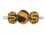 Zable™ Sterling Silver Animal Prints Trio Bead Set (Bracelet not included)