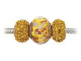 Zable™ Sterling Silver Gold Theme Trio Bead Set (Bracelet not included)