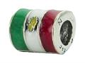 Zable™ Sterling Silver Mexico Flag Bead / Charm