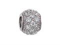 Zable™ Sterling Silver Pave CZ Spacer Bead / Charm