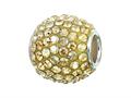 Zable™ Sterling Silver Pave Crystal Ball Golden Shadow Pandora Compatible Bead / Charm