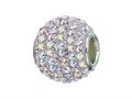 Zable™ Sterling Silver Pave Crystal Ball Pandora Compatible Bead / Charm