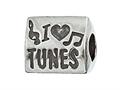 Zable™ Sterling Silver I Heart Tunes Bead / Charm