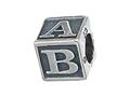 Zable™ Sterling Silver Baby Block Pandora Compatible Bead / Charm