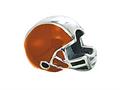 Zable™ Sterling Silver Orange Football Helmet Bead / Charm
