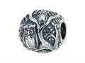 Zable™ Sterling Silver Owls In Tree Bead / Charm