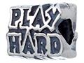 Zable™ Sterling Silver Work Hard/play Hard Bead / Charm