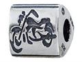 Zable™ Sterling Silver Biker Chick Bead / Charm