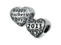 Zable™ Sterling Silver Happy Mothers Day 2013 Bead / Charm
