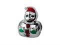 Zable™ Sterling Silver Snowman with Enamel and Crystals  Bead / Charm