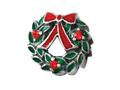 Zable™ Sterling Silver Wreath with Enamel and Crystals Pandora Compatible Bead / Charm