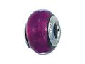 Zable™ Sterling Silver Murano Glass Birthstone February Pandora Compatible Bead / Charm
