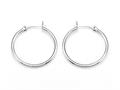 Zable™ Sterling Silver Hoop Earrings 2x30mm for use with Bead / Charm