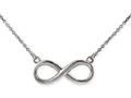 925 Sterling Silver Infinity Pendant - Free 16/18 Inch Adjustable Chain Included