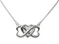 925 Sterling Silver Triple Heart Infinite Love Pendant - Free 16/18 Inch Adjustable Chain Included