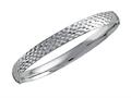 Stellar White™ Diamond Cut Bangle - Rhodium