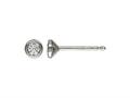Rhodium Plated Sterling Silver 3mm Premium CZ Martini Studs