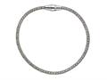 Stellar White™ Rhodium Mesh Bracelet Magnet 7.5 Inches