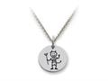 Family Values™ 925 Sterling Silver Devilish Boy -  Free 16 To 18 Inch Adjustable Chain Included