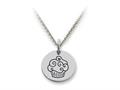 Stellar White™ 925 Sterling Silver Disc Charm - Cupcake -  Free 16 To 18 Inch Adjustable Chain Included